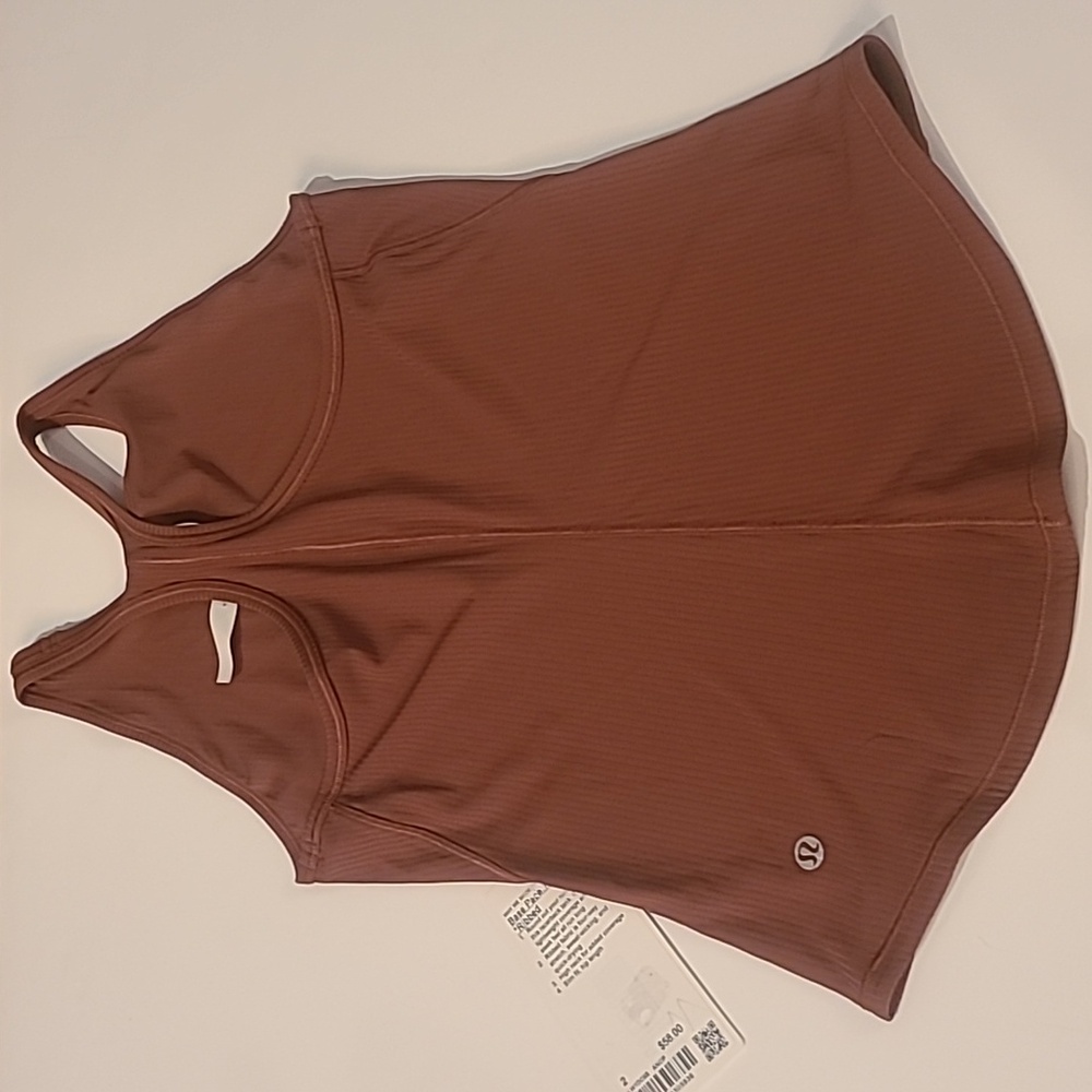 #82 NWT Lululemon Base Pace Ribbed Tank size 2 t1192 - Picture 5 of 7